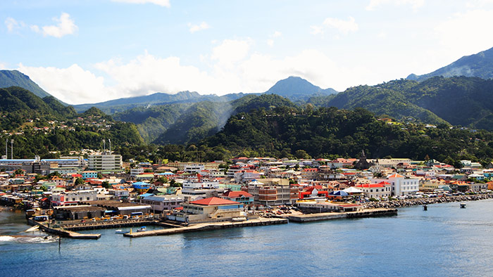 Roseau on the island of Dominica